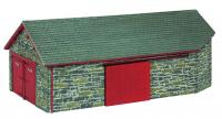 44-0197R Bachmann Scenecraft Harbour Station Goods Shed - Red