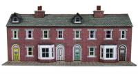 PN174 Metcalfe Low Relief Terraced House Fronts kit - Red Brick