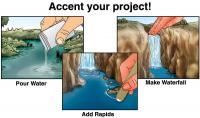 Use this kit to add realistic-looking water areas like waterfalls, rapids, splashes, waves, rivers, lakes, ponds, streams, beaches and pools. Use alone, with a Diorama Kit or ReadyGrass Sheet.  Kit includes: • Realistic Water™ • Water Effects™ • Water Und
