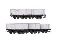 4F-030-106 Dapol 16t Steel Mineral Wagon Set (5) BR Grey