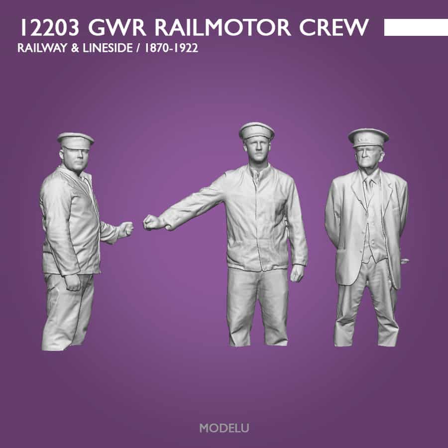 ModelU GWR Steam Railmotor loco crew