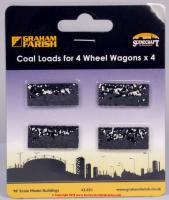 42-551 Graham Farish Scenecraft Coal Loads for 4 Wheel Wagons (x4)