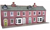 PN174 Metcalfe Low Relief Terraced House Fronts kit - Red Brick