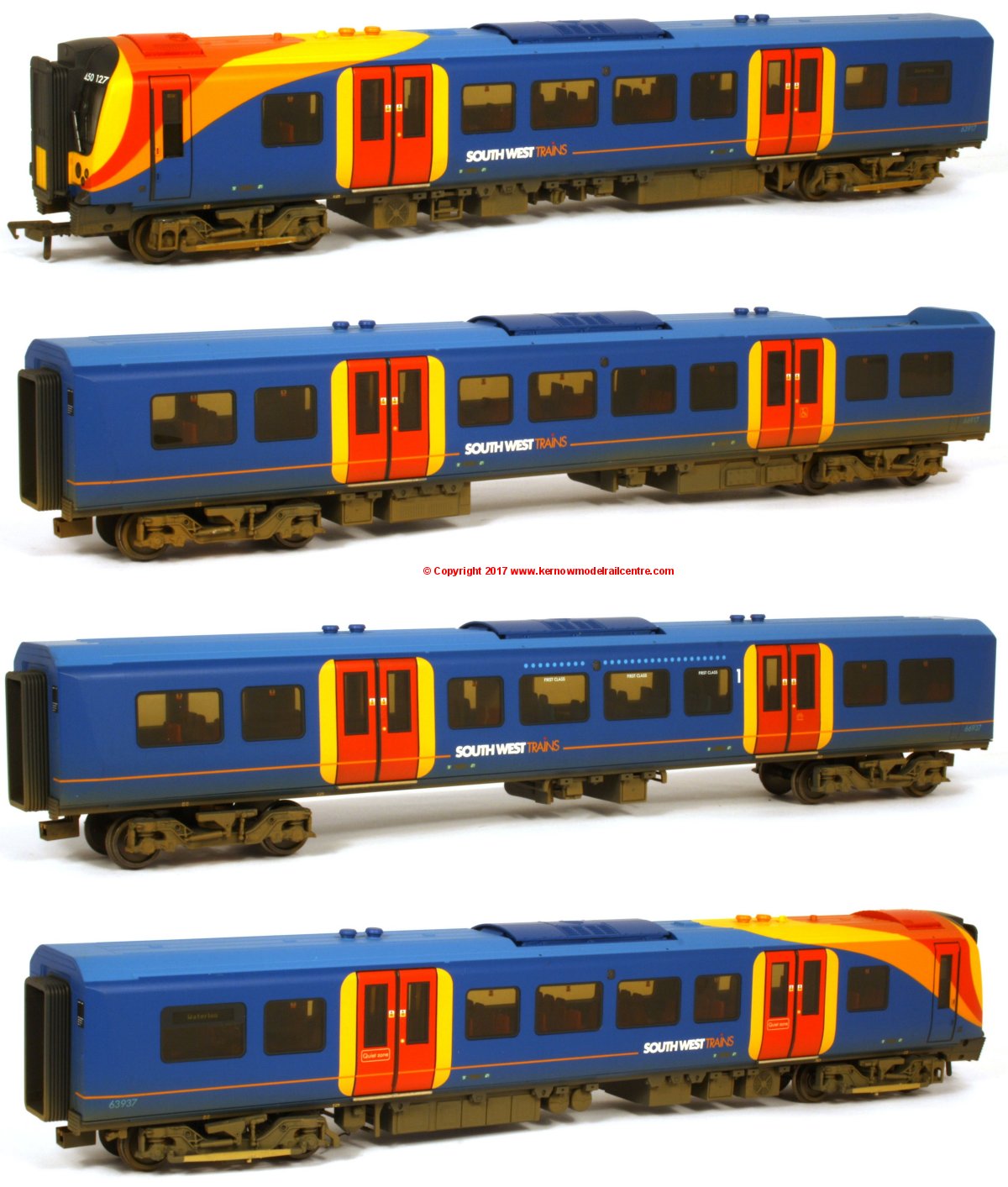 31041 Bachmann Class 450 4 Car EMU 450127 South West Trains Wtd