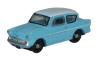 N105007 Oxford Diecast Ford Anglia Turquoise/White