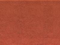 56690 Noch Plain Red Tile 3D Cardboard Sheet 25x12.5cm