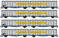 SB008L Revolution Trains IZA Cargowaggon Twin Bulk Pack in revised livery