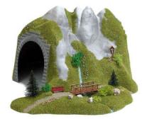 3016 Busch HO/OO Tunnel with stream and wooden footbridge