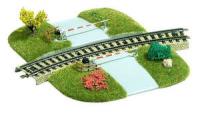 3209 Busch HO Curved Level Crossing