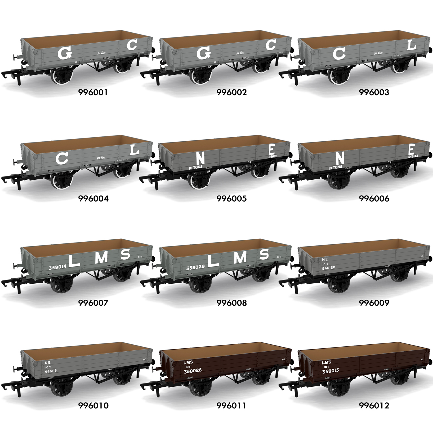Rapido Trains UK GCR Dia. 6C 3-Plank Open Wagon image