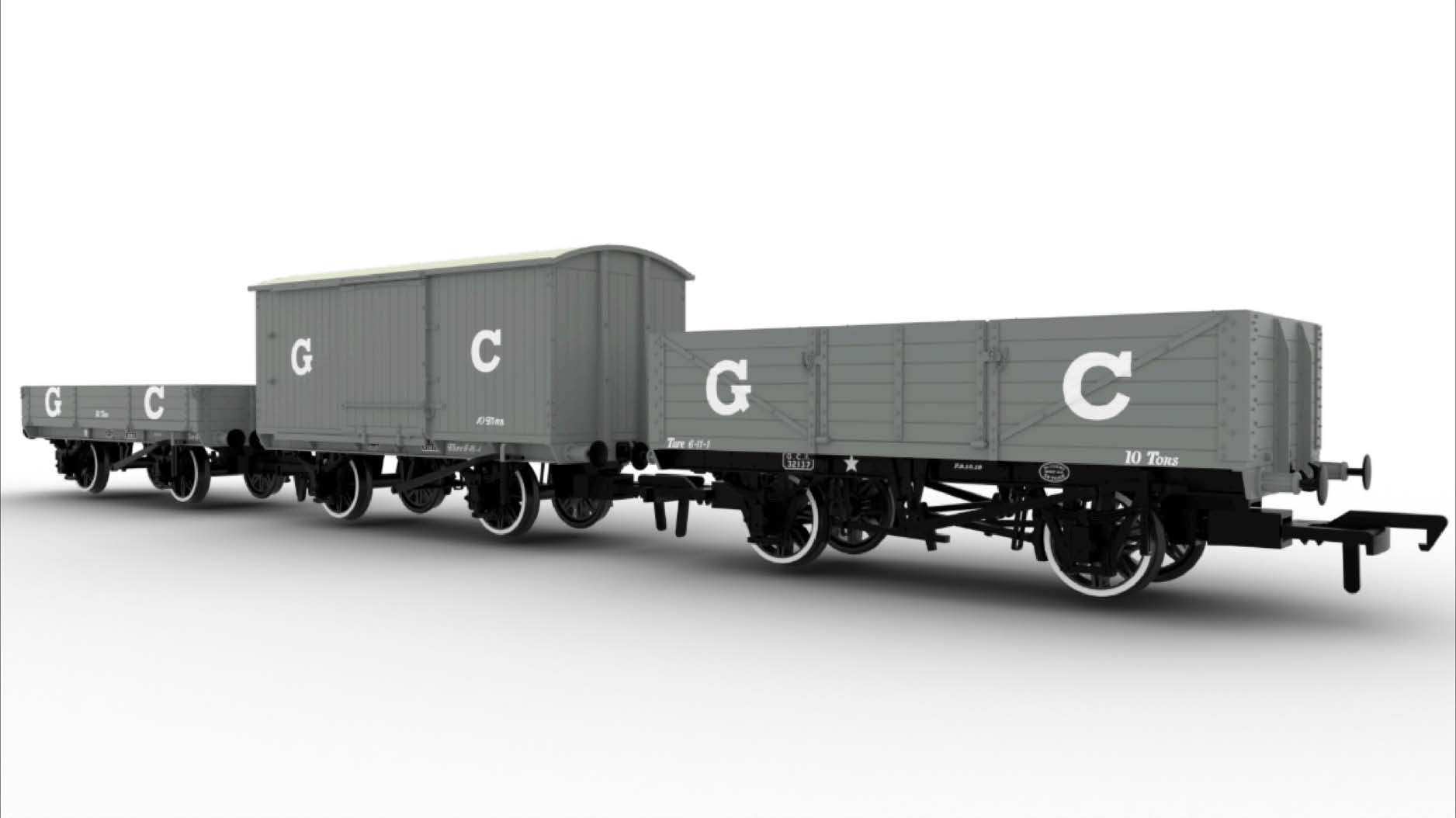 Rapido Trains UK GCR Wagon Line up image