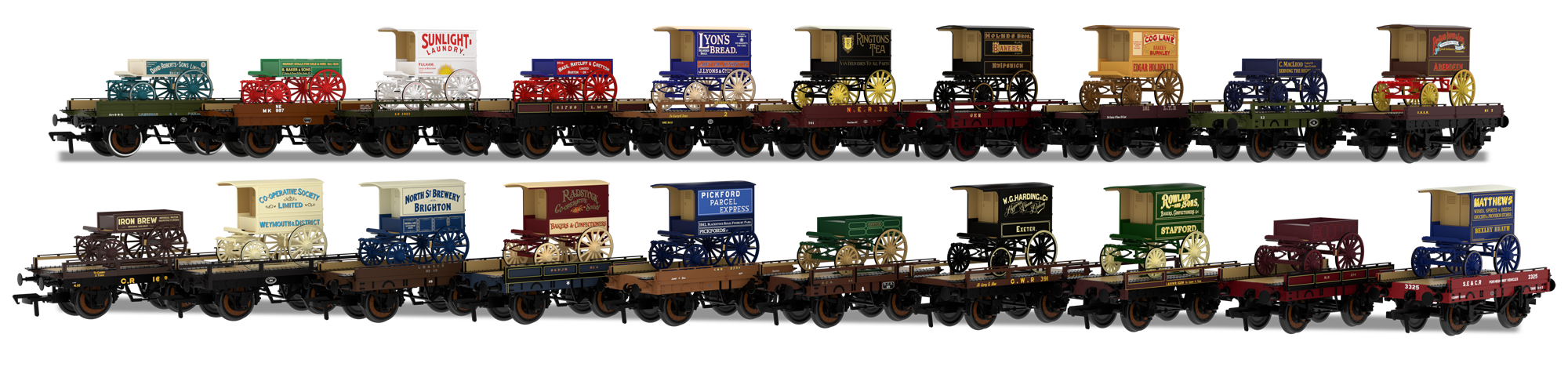 Rapido Trains Evolution Open Carriage Trucks image