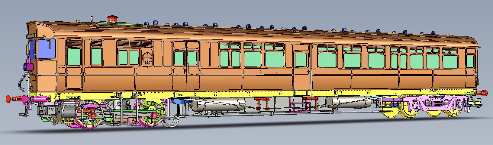 GWR Railmotor CAD Image