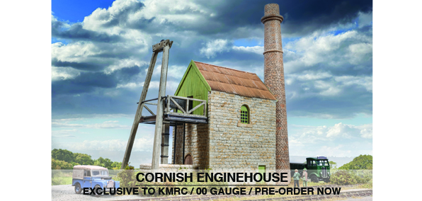 44-057Z Bachmann Scenecraft Cornish Pumping House and Chimney