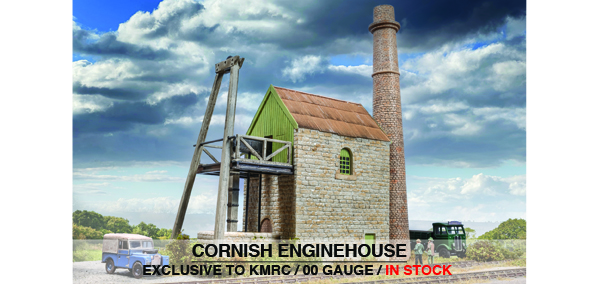44-057Z Bachmann Scenecraft Cornish Pumping House and Chimney