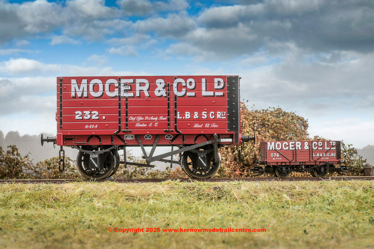 KMRC announce ‘little and large’ Exclusive 1907 RCH 12T seven plank open wagon in the livery of Moger & Co Ltd, LB&SCR in both TT:120 and O gauges