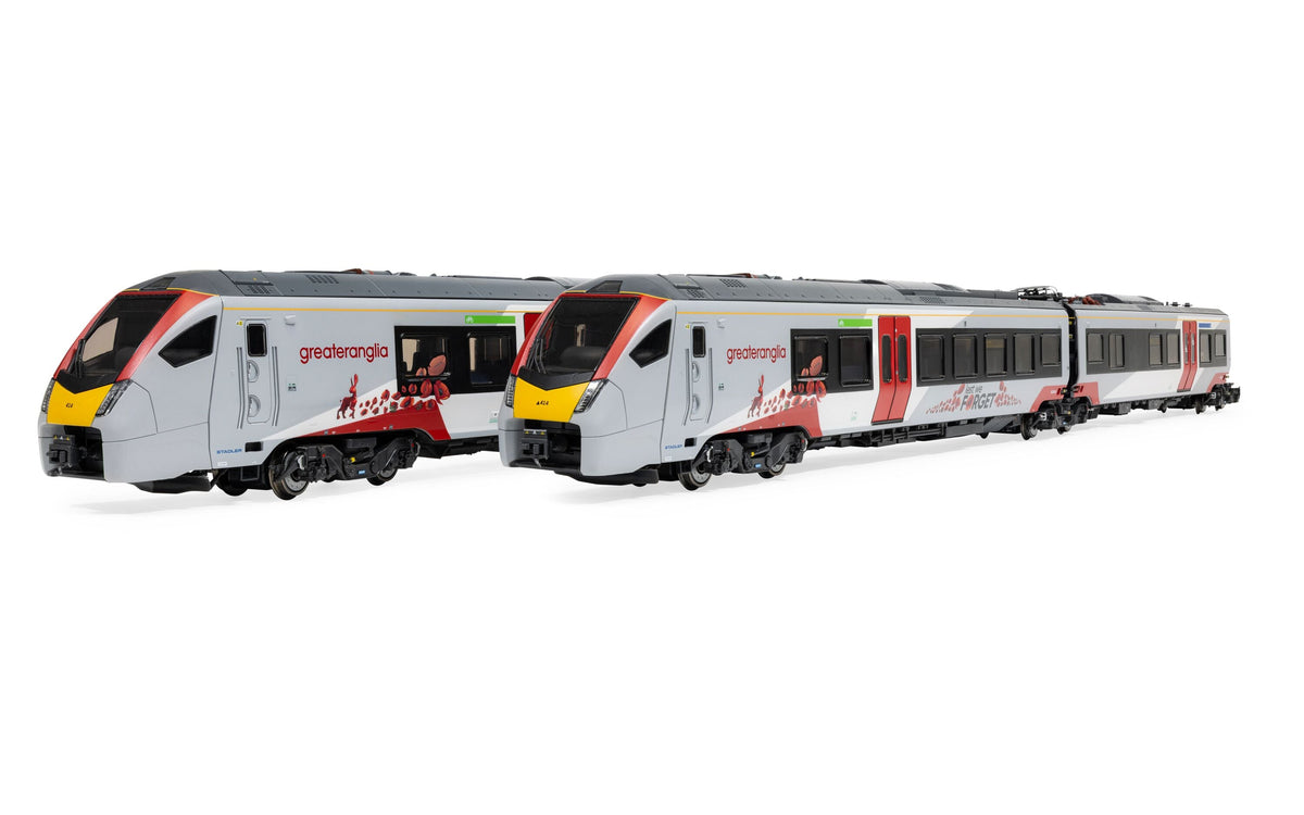 Hornby announce Remembrance 'Lest We Forget' Greater Anglia Class 755 'Flirt' unit