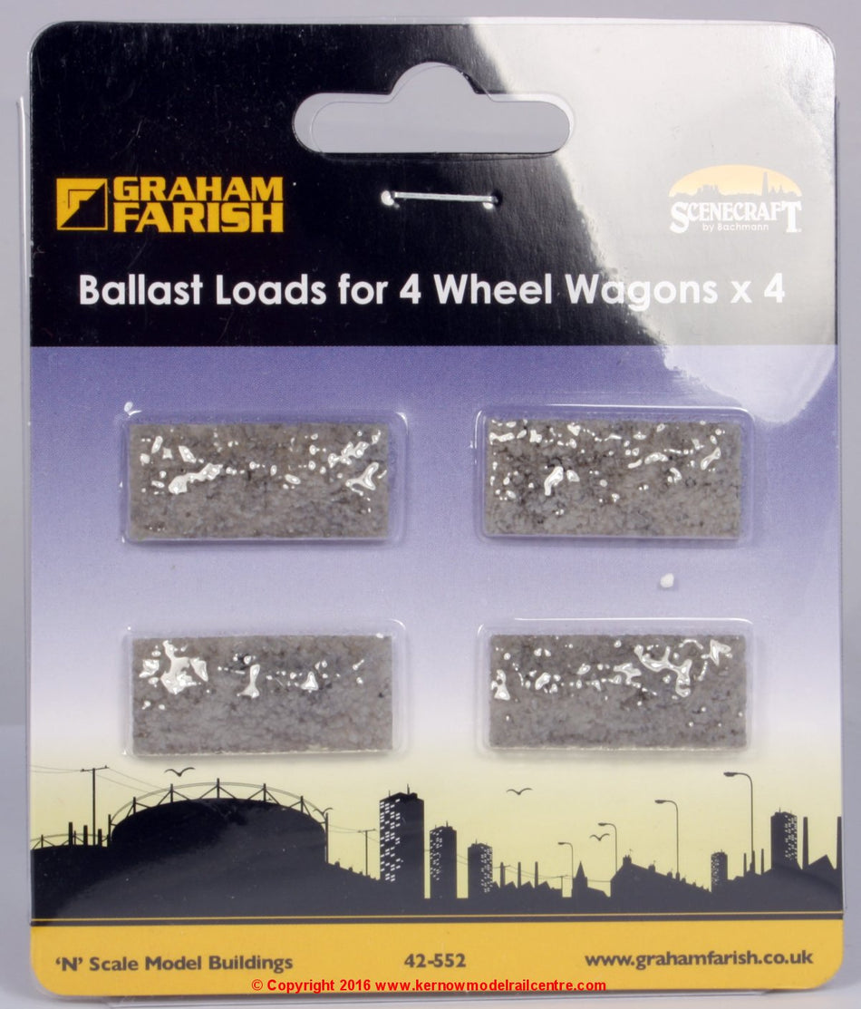 42-552 Graham Farish Scenecraft Ballast Loads for 4 Wheel Wagons