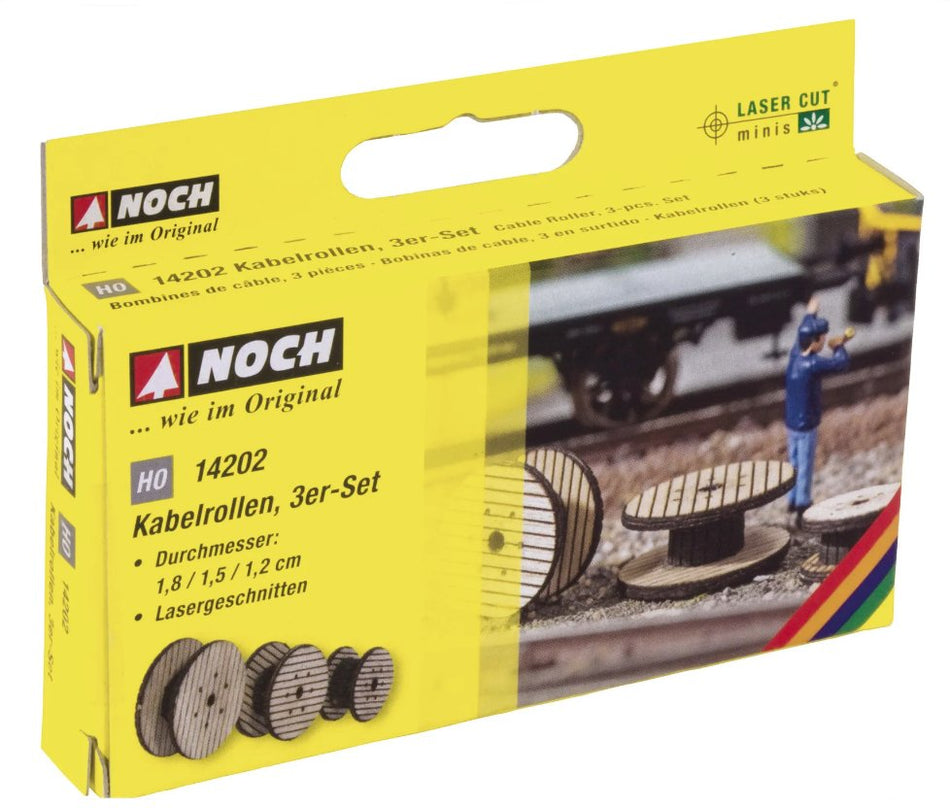 14202 Noch Cable Rolls (3) Laser Cut Minis Kit