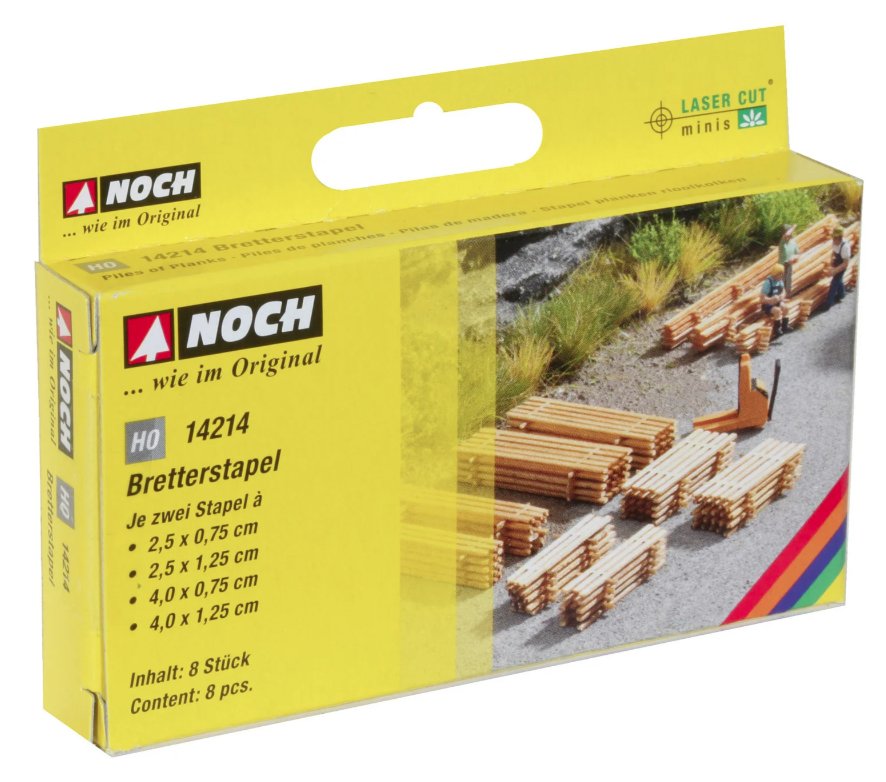 14214 Noch Piles of Planks (8) Laser Cut Minis Kit