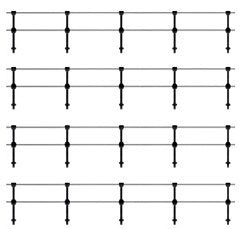 144 Ratio Hand Rail Stanchions - double rail