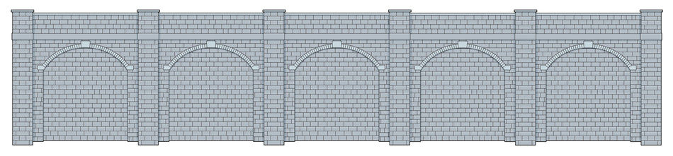 LK12169 Peco Retaining Wall - Stone