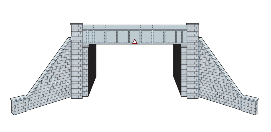 LK12167 Peco Double Track Bridge - Steel Plates with Stone Abutments
