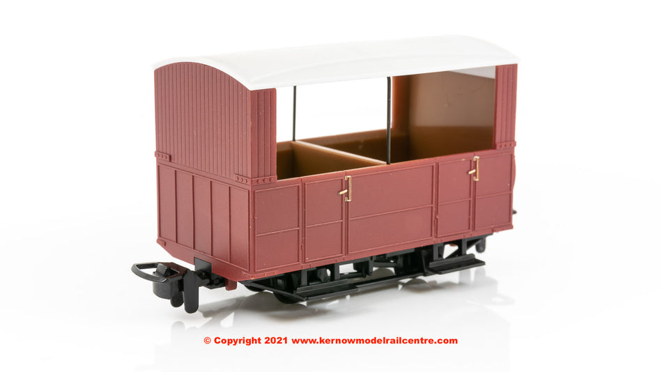 GR520UR Peco GVT 4-wheel open side coach in plain red livery