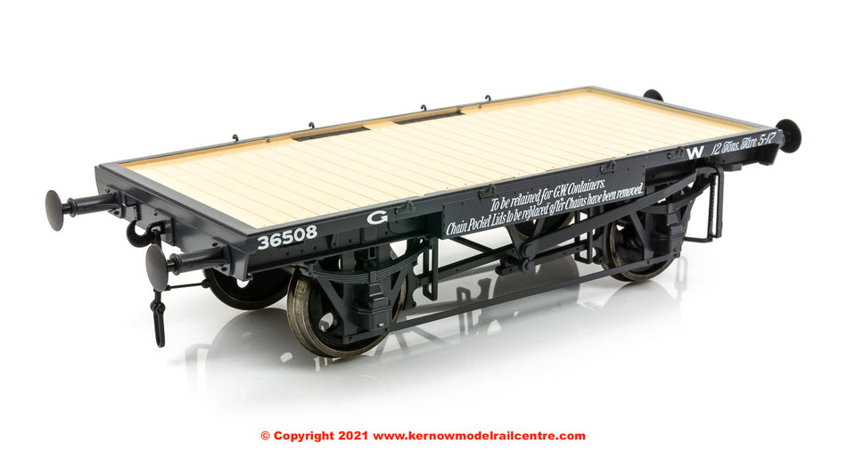 7F-037-101 Dapol Conflat number 36508 in GWR Grey livery