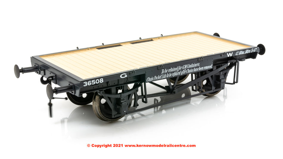 7F-037-101 Dapol Conflat number 36508 in GWR Grey livery