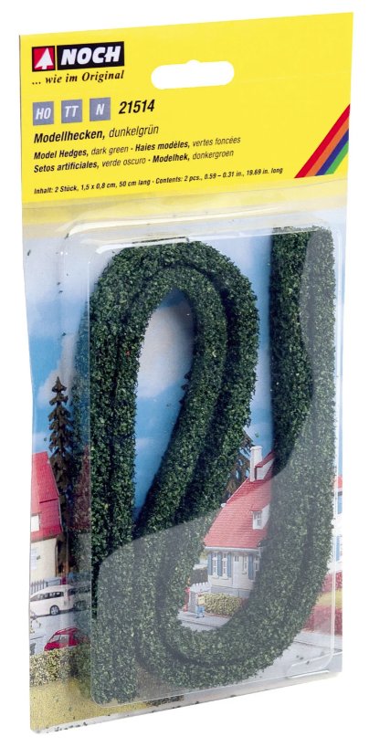 21514 Noch Dark Green Hedge 50cm long.