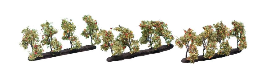 21532 Noch Plantation Apple (12) Profi Trees 3.5cm