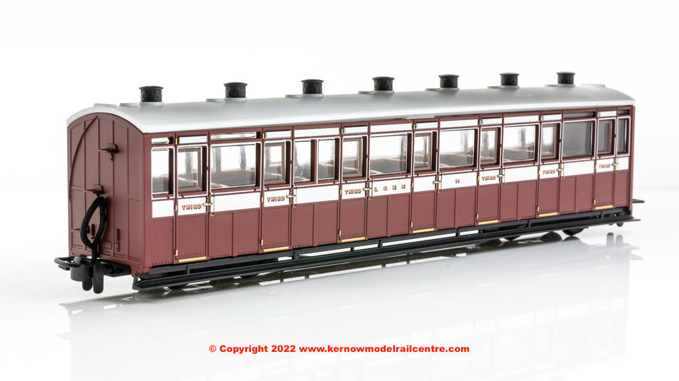 GR440B Peco Lynton and Barnstaple All Third Coach No.14 In L&B