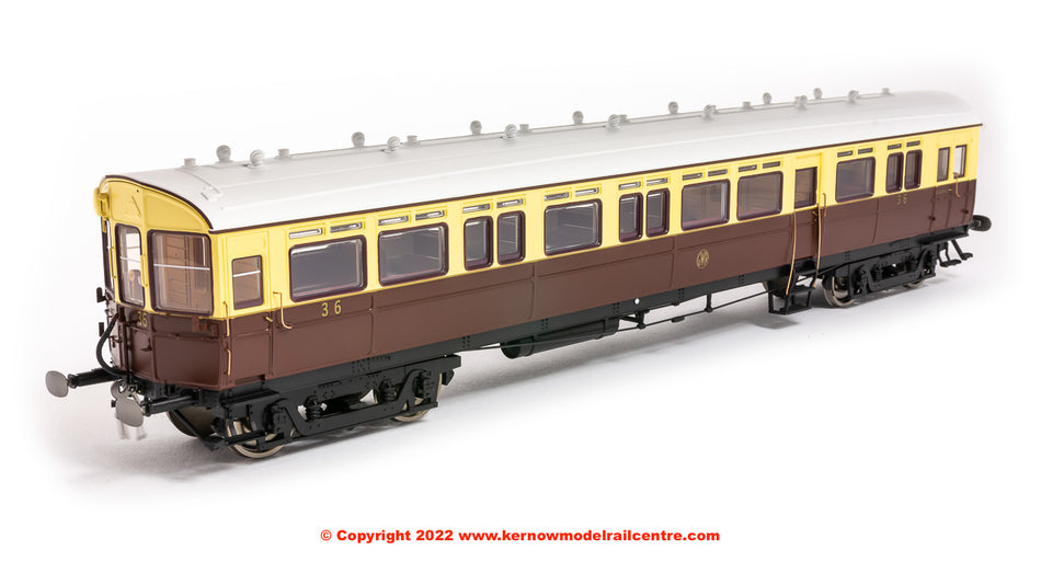 7P-004-012 Dapol Autocoach number 36 in GWR Chocolate and Cream