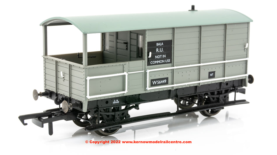 OR76TOB004 Oxford Rail GWR 4 Wheel Toad Brake Van number W56449