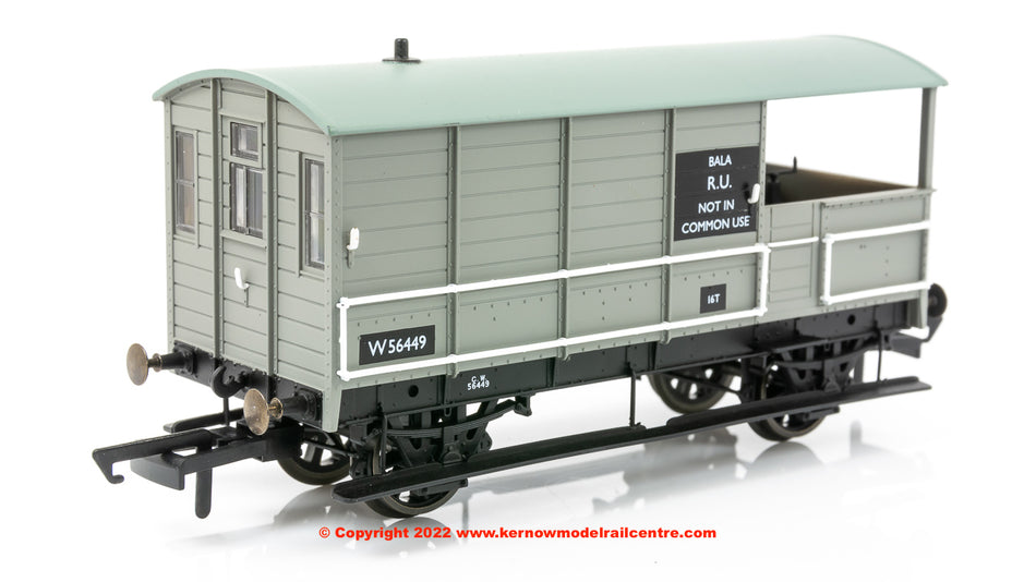 OR76TOB004 Oxford Rail GWR 4 Wheel Toad Brake Van number W56449
