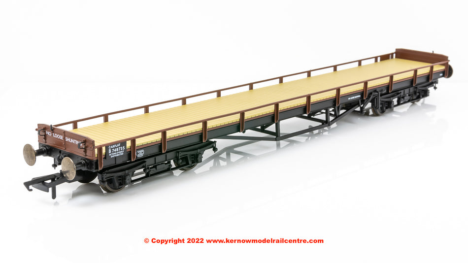 OR76CAR001B Oxford Rail Car Flat number B748735 in BR Bauxite