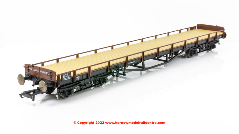 OR76CAR001B Oxford Rail Car Flat number B748735 in BR Bauxite