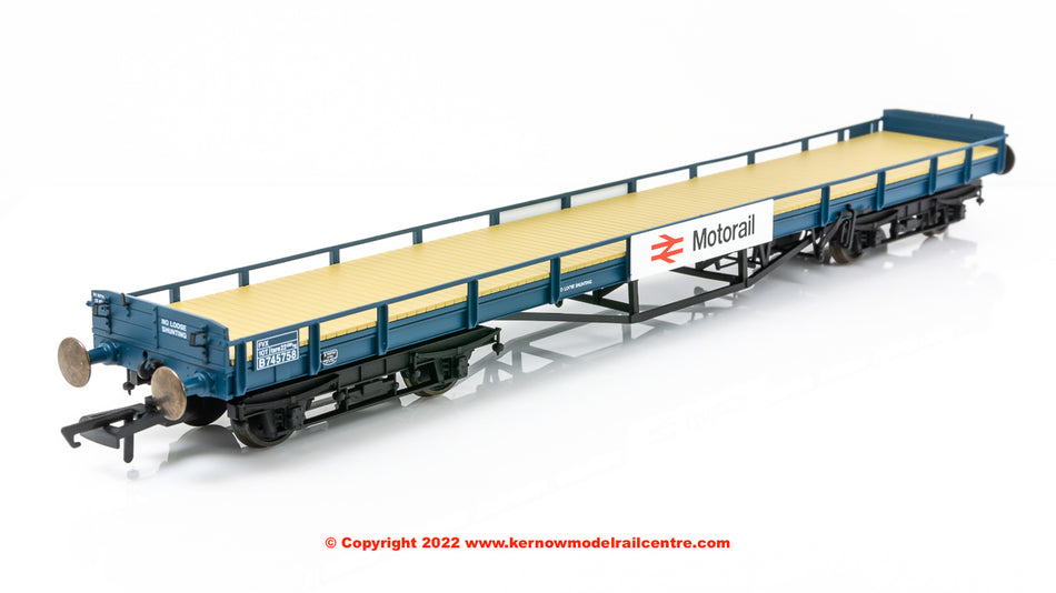 OR76CAR003B Oxford Rail Car Flat FVV number B745758 BR Blue