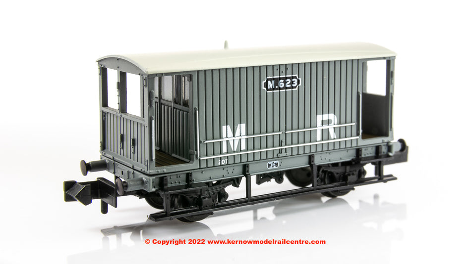377-753 Graham Farish Midland 20 Ton Brake Van MR Grey