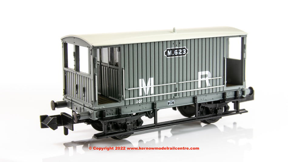 377-753 Graham Farish Midland 20 Ton Brake Van MR Grey