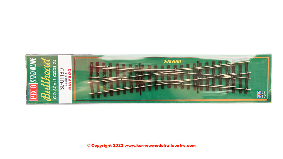 SLU1180 Peco Single Slip Bullhead Unifrog Code 75 Finescale