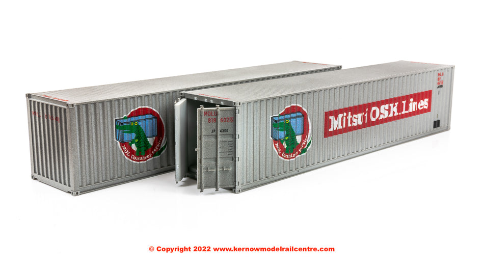 4F-028-103 Dapol 40ft Container Twin Pack - Mitsui Lines wth