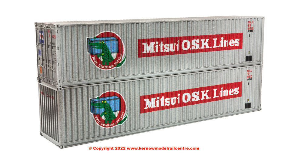 4F-028-103 Dapol 40ft Container Twin Pack - Mitsui Lines wth
