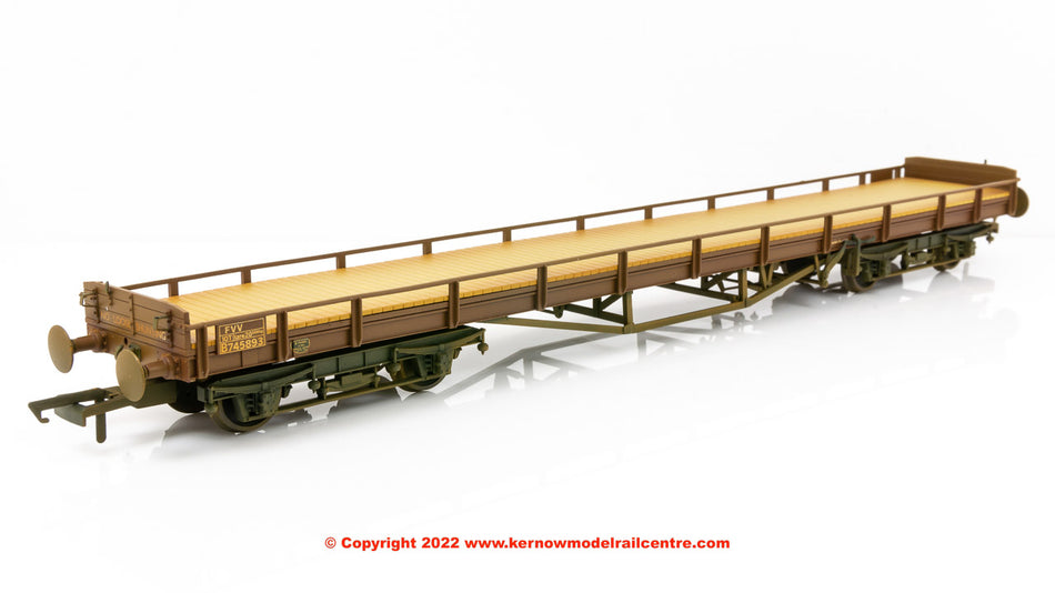 OR76CAR002B Oxford Rail Car Flat FVV B745893 BR Bauxite