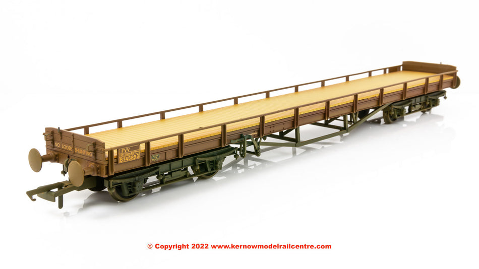 OR76CAR002B Oxford Rail Car Flat FVV B745893 BR Bauxite