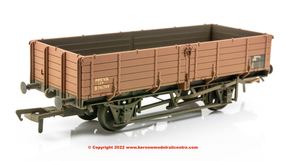 38-701A Bachmann BR 12T Pipe Wagon BR Bauxite - Weathered