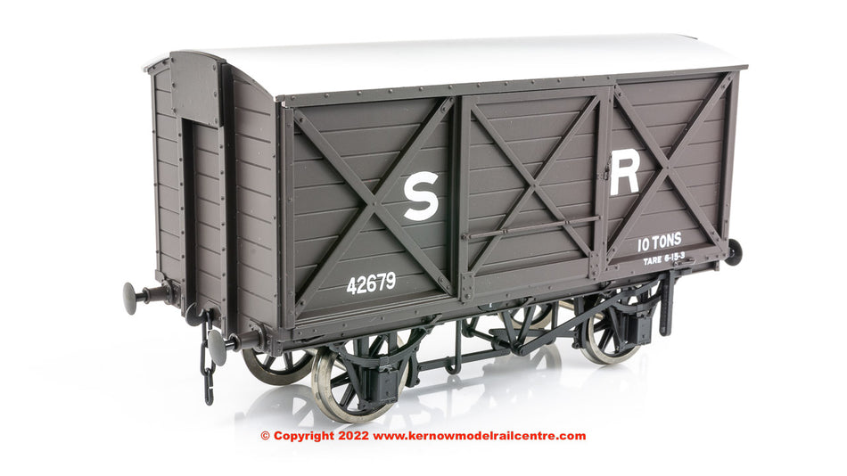 K7010E Kernow Models LSWR Diag 1410 Covered Van - SR Brown