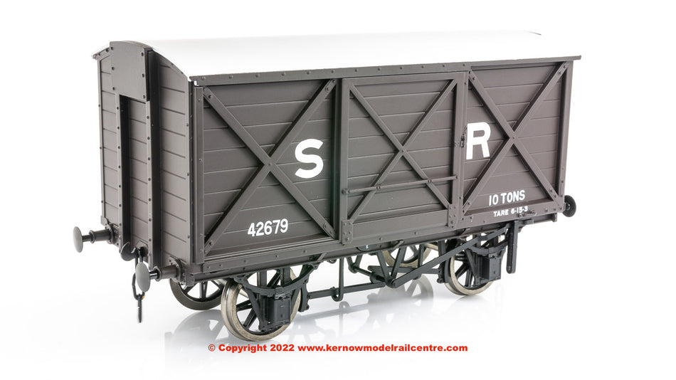 K7010E Kernow Models LSWR Diag 1410 Covered Van - SR Brown