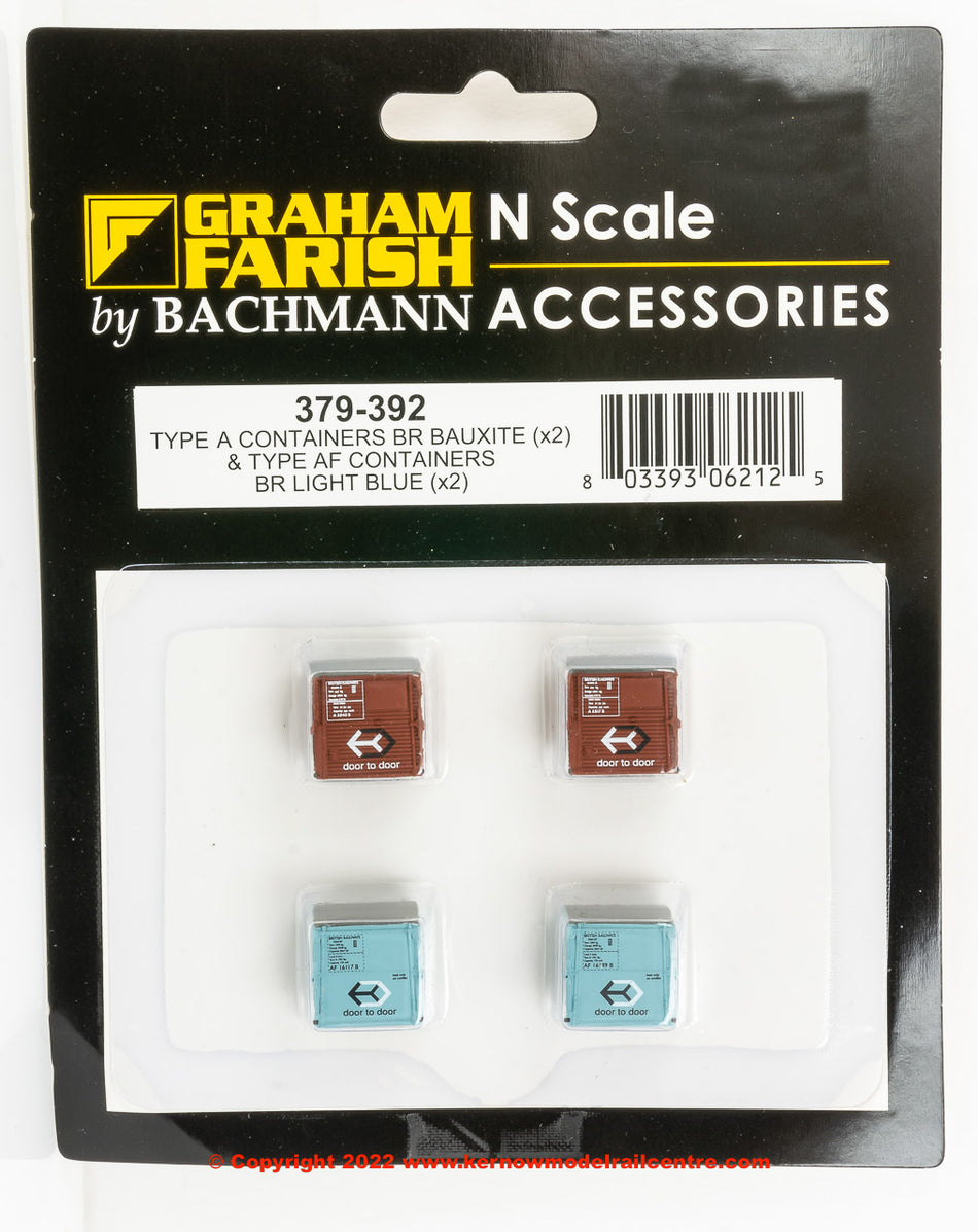 379-392 Graham Farish Type A Containers BR Bauxite (x2)